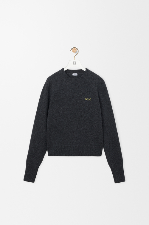 LOEWE Jersey en lana Gris Oscuro Jaspeado