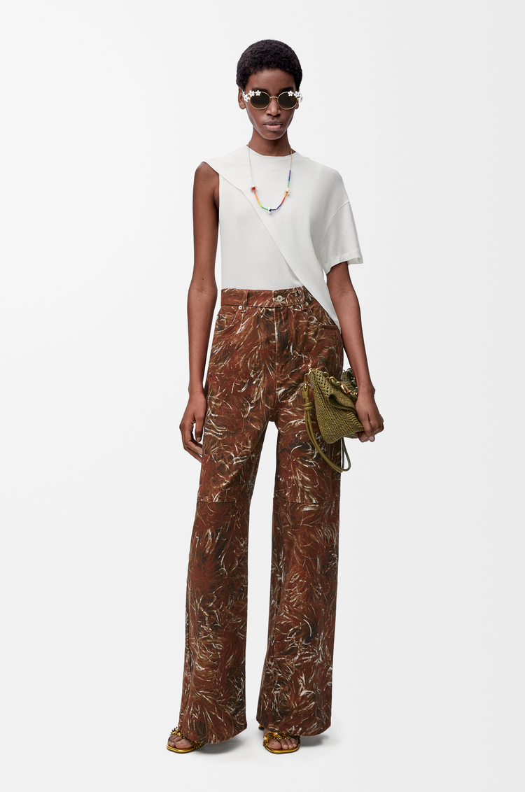 LOEWE Draped top in lyocell Off-white