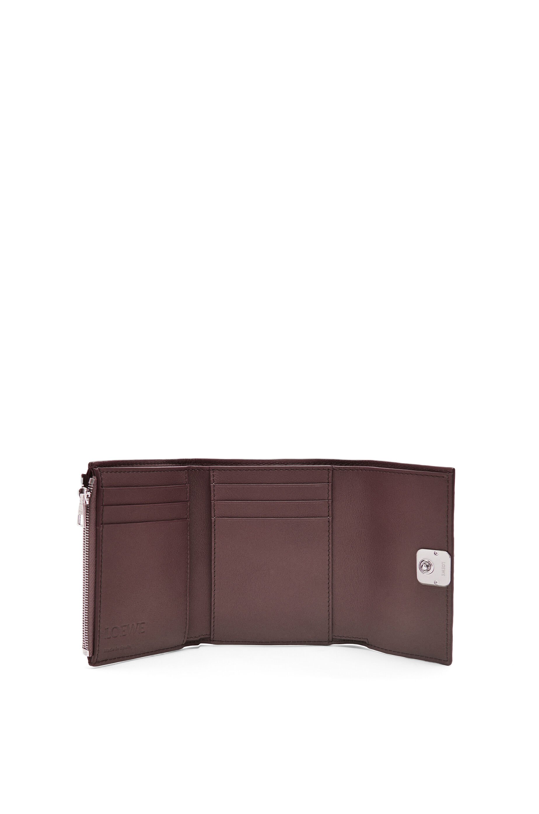 アナグラム バーティカル ウォレット スモール（ペブルグレインカーフ） バーガンディ - LOEWE