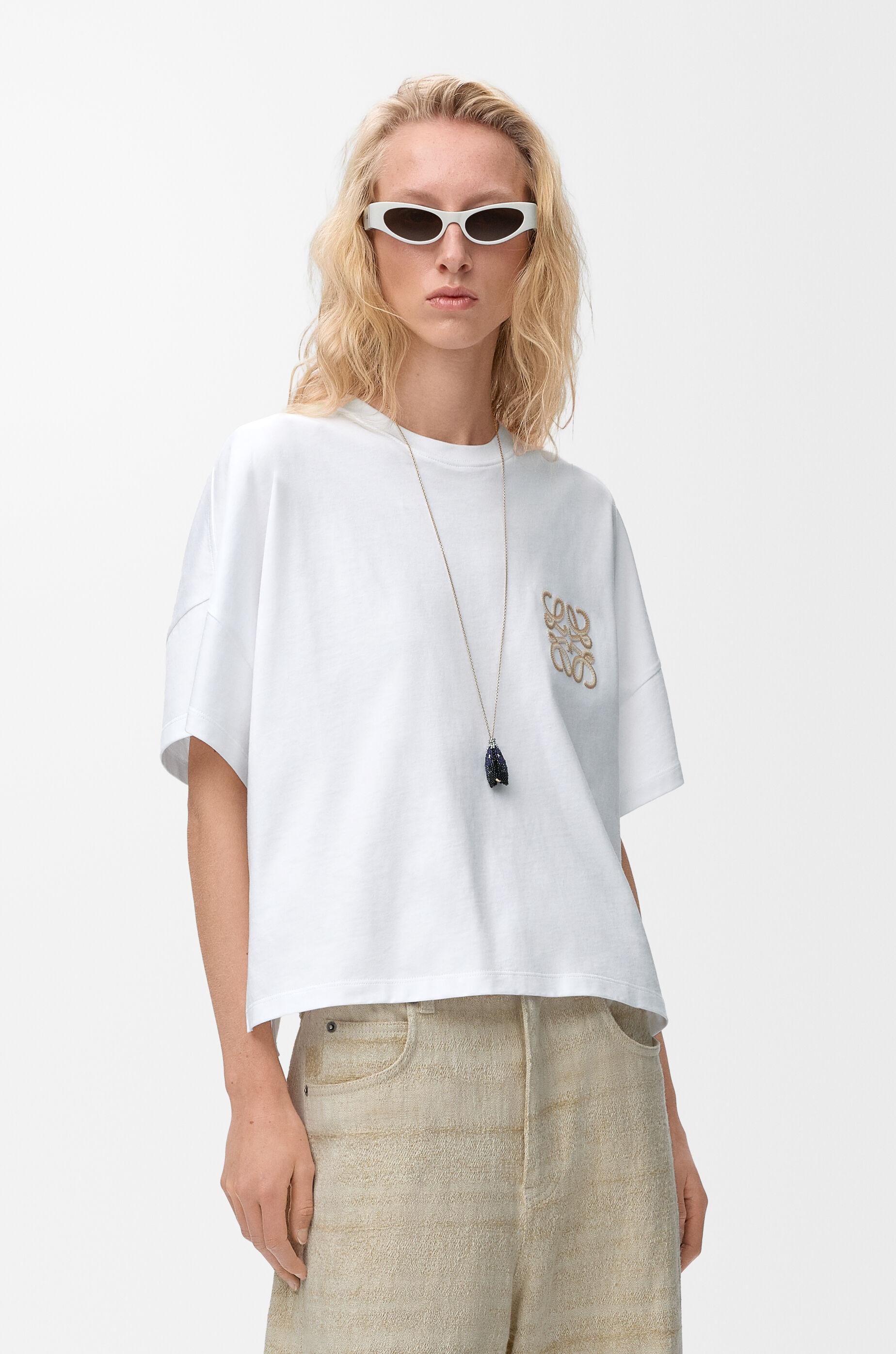 LOEWE ロエベ　Boxy Fit Tシャツ ボクシーフィット ボクシーフィット Tシャツ（コットン） ホワイト - ロエベ 日本 公式サイト