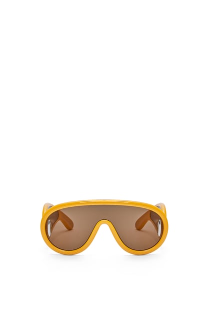 LOEWE Gafas de sol Wave mask en acetato Amarillo Tierra plp_rd
