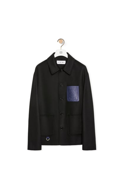 LOEWE Workwear jacket in wool and cashmere 黑色