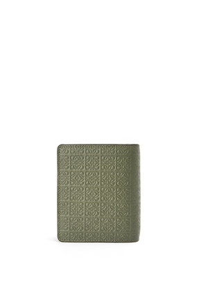 LOEWE Compact zip wallet in embossed silk calfskin Avocado Green