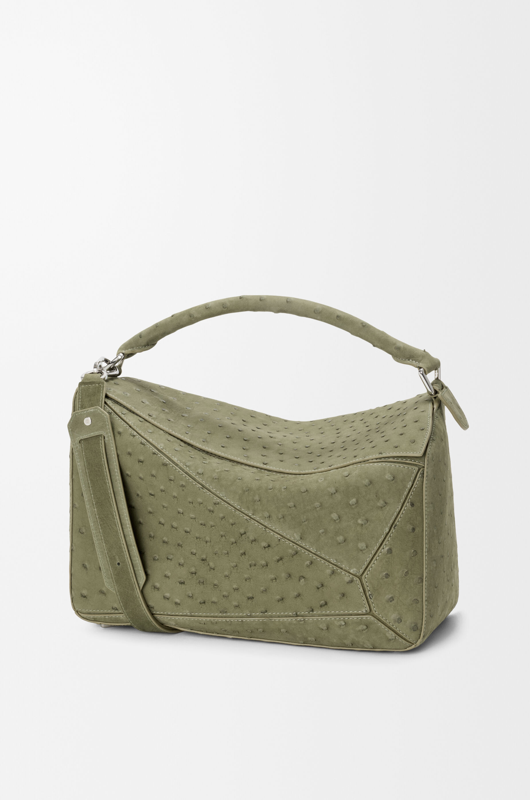 LOEWE Large Puzzle bag in nubuck ostrich