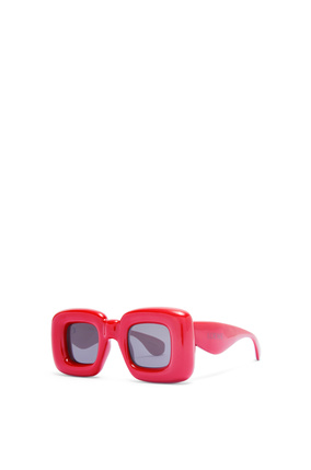 LOEWE Inflated rectangular sunglasses in acetate Lipstick