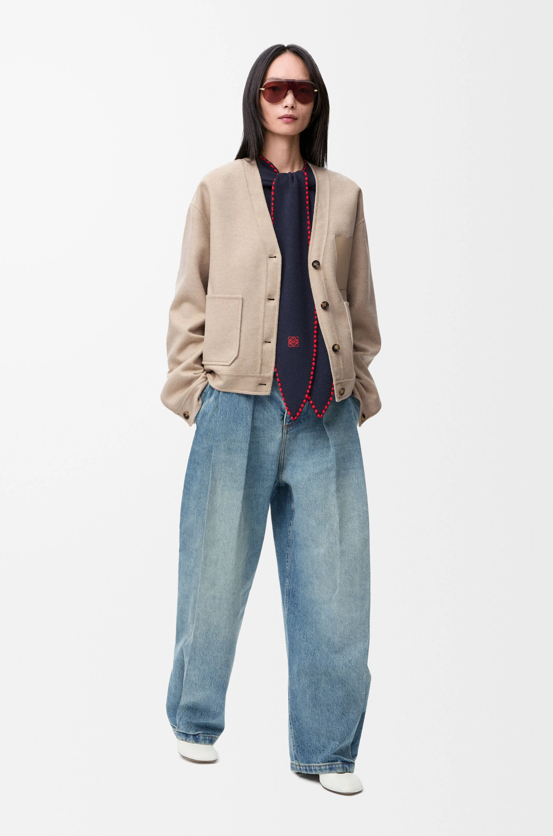 カーディガン（ウール&カシミヤ） ベージュ - LOEWE