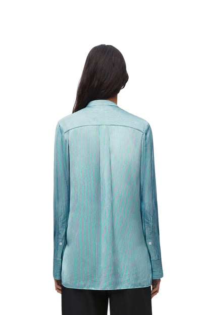 LOEWE Camisa en viscosa y seda Verde/Azul/Blanco plp_rd