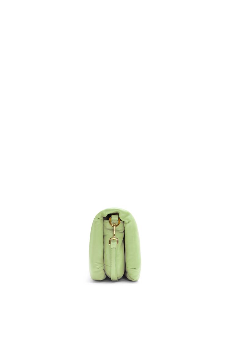 LOEWE Bolso Goya Puffer mini en piel napa de cordero Verde Pálido Claro