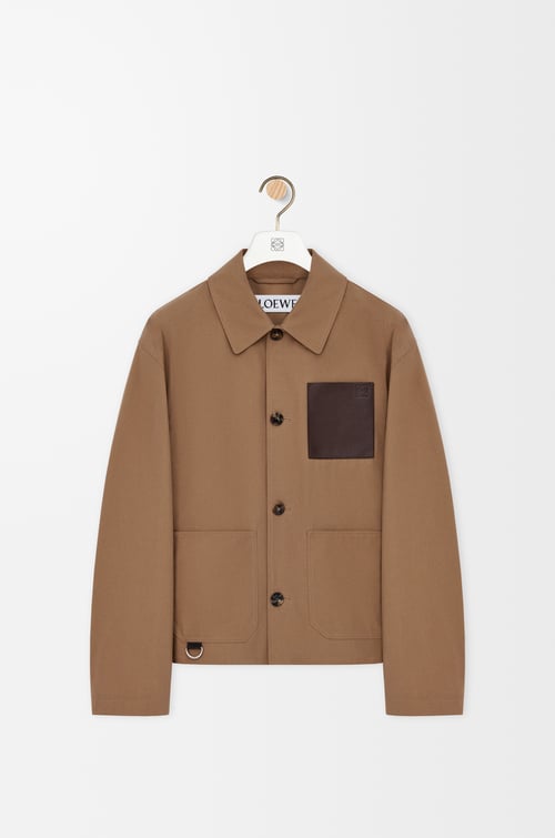 LOEWE Chaqueta Workwear en algodón Beige