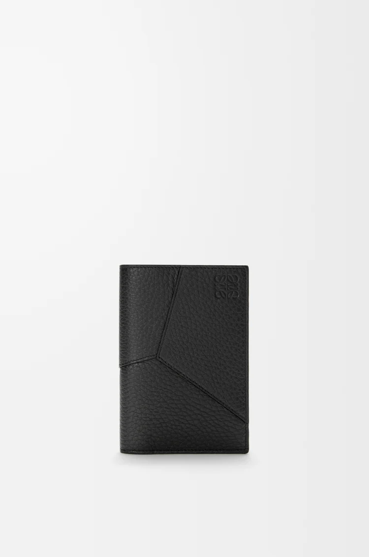 LOEWE 퍼즐 패스포트 커버 - 유연한 그레인 카프스킨 블랙