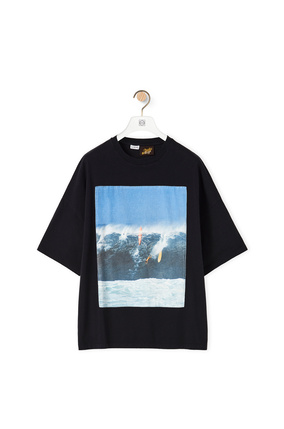 LOEWE Camiseta en algodón con estampado de surf Gris Oscuro/Azul plp_rd