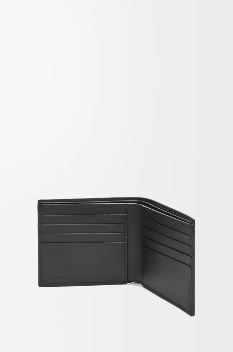 LOEWE Bifold-Brieftasche aus Satin-Kalbsleder Schwarz