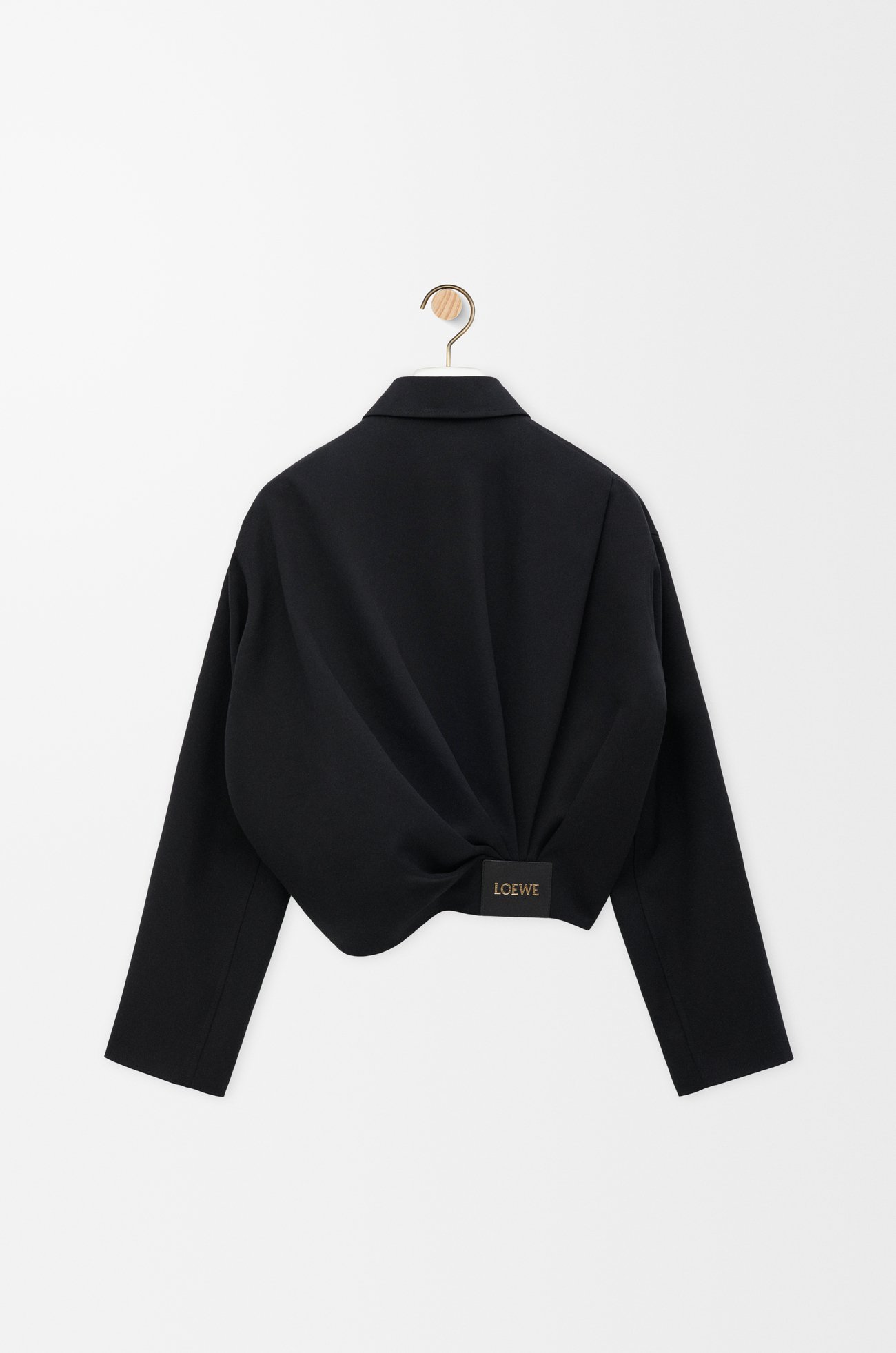 LOEWE Draped jacket in cotton and silk Black plp_rd