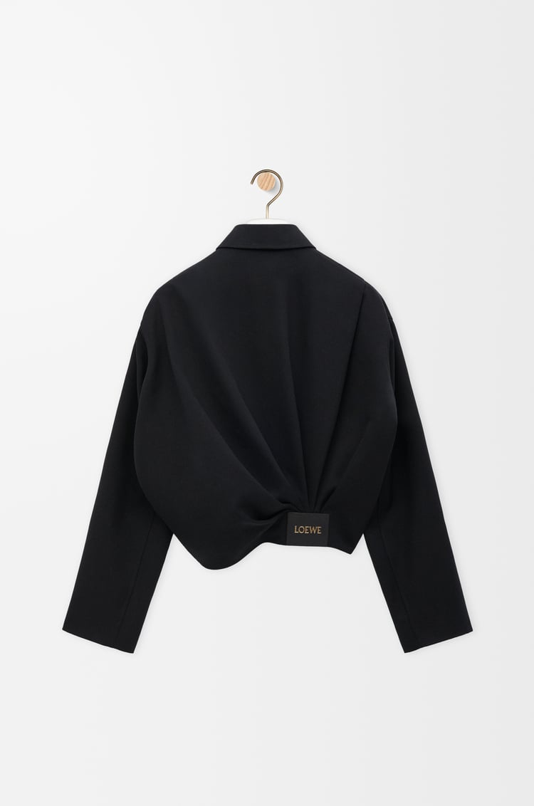 LOEWE ドレープ ジャケット（コットン&シルク） ブラック