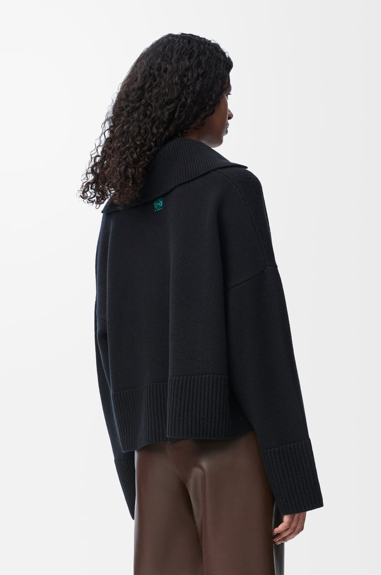 LOEWE Jersey polo en lana Negro