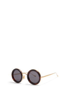 LOEWE Round sunglasses in acetate Havana/Light Gold plp_rd