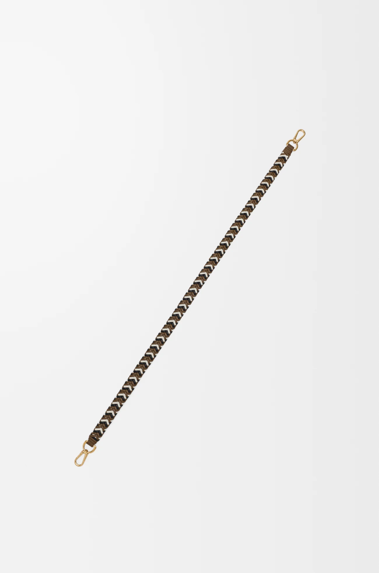 LOEWE Bandoulière Woven en cuir Marron/Blanc