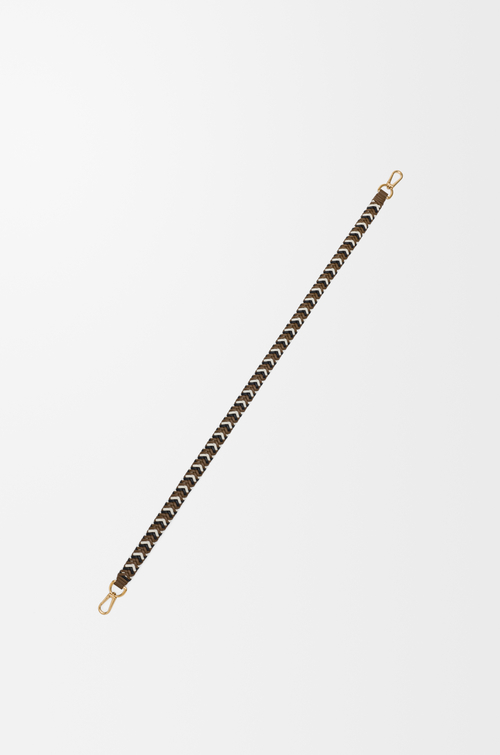 LOEWE Correa tejida en piel Marrón/Blanco