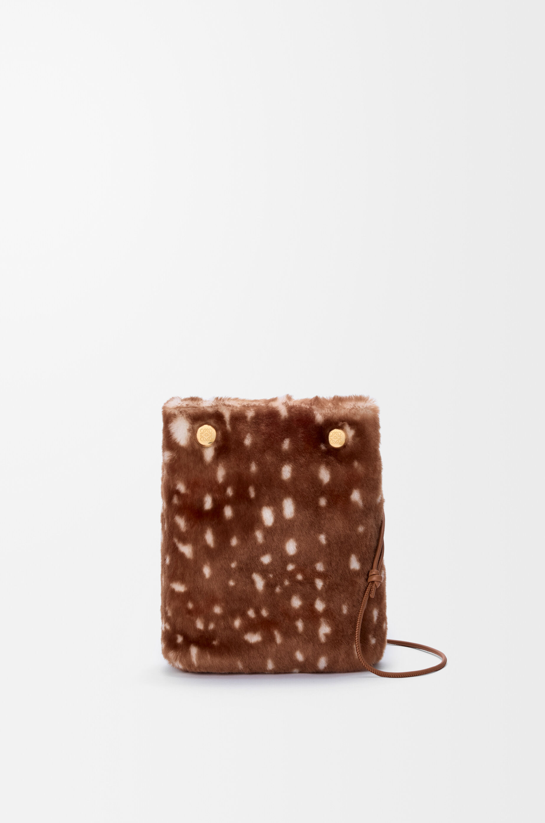 LOEWE ポーチ ペブル ポーチ（プリントシアリング） ブラウン - LOEWE Japan