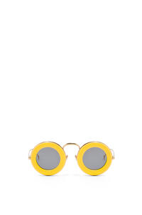 LOEWE Round sunglasses in acetate and metal Yellow pdp_rd