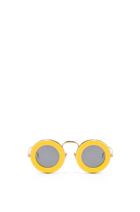 LOEWE Gafas de sol redondas en acetato y metal Amarillo plp_rd