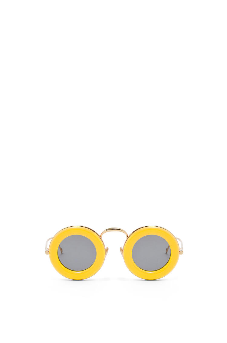 LOEWE Round sunglasses in acetate and metal Yellow