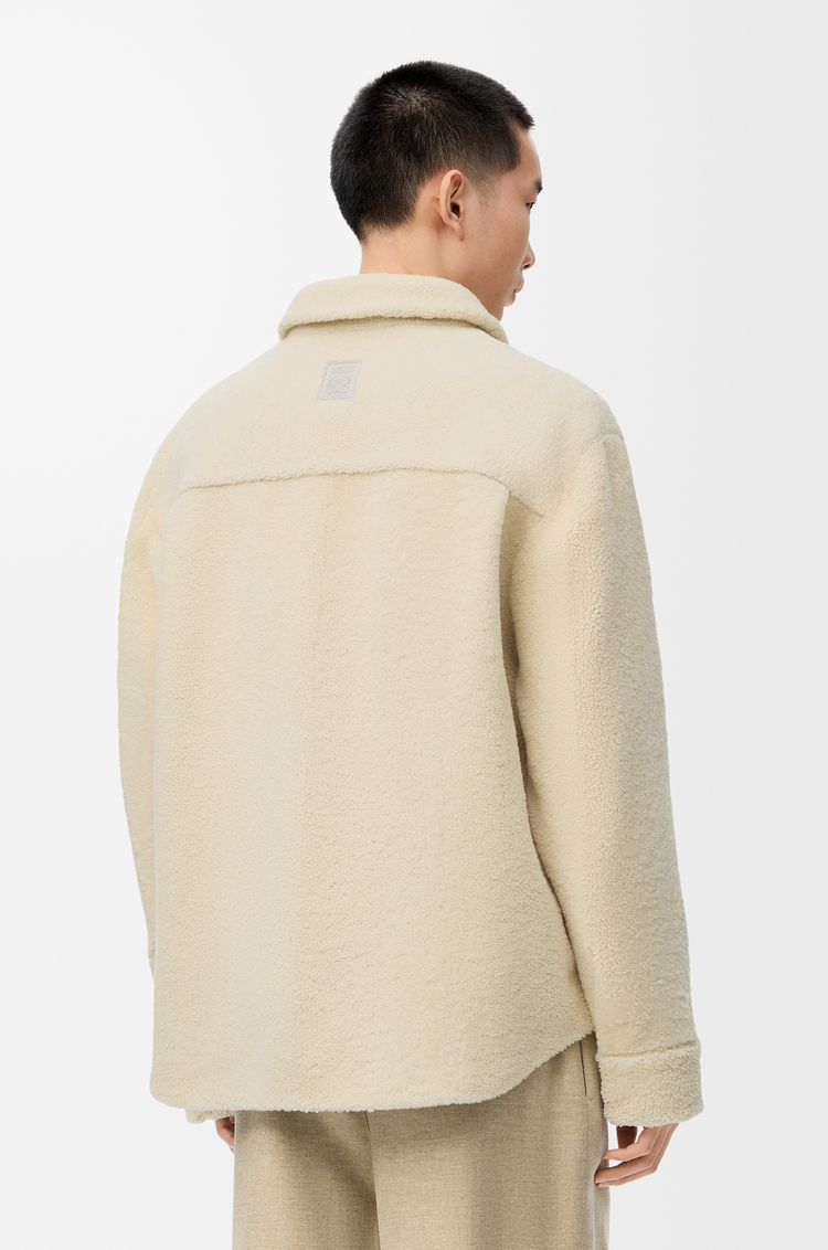 LOEWE Overshirt in shearling Light Grey