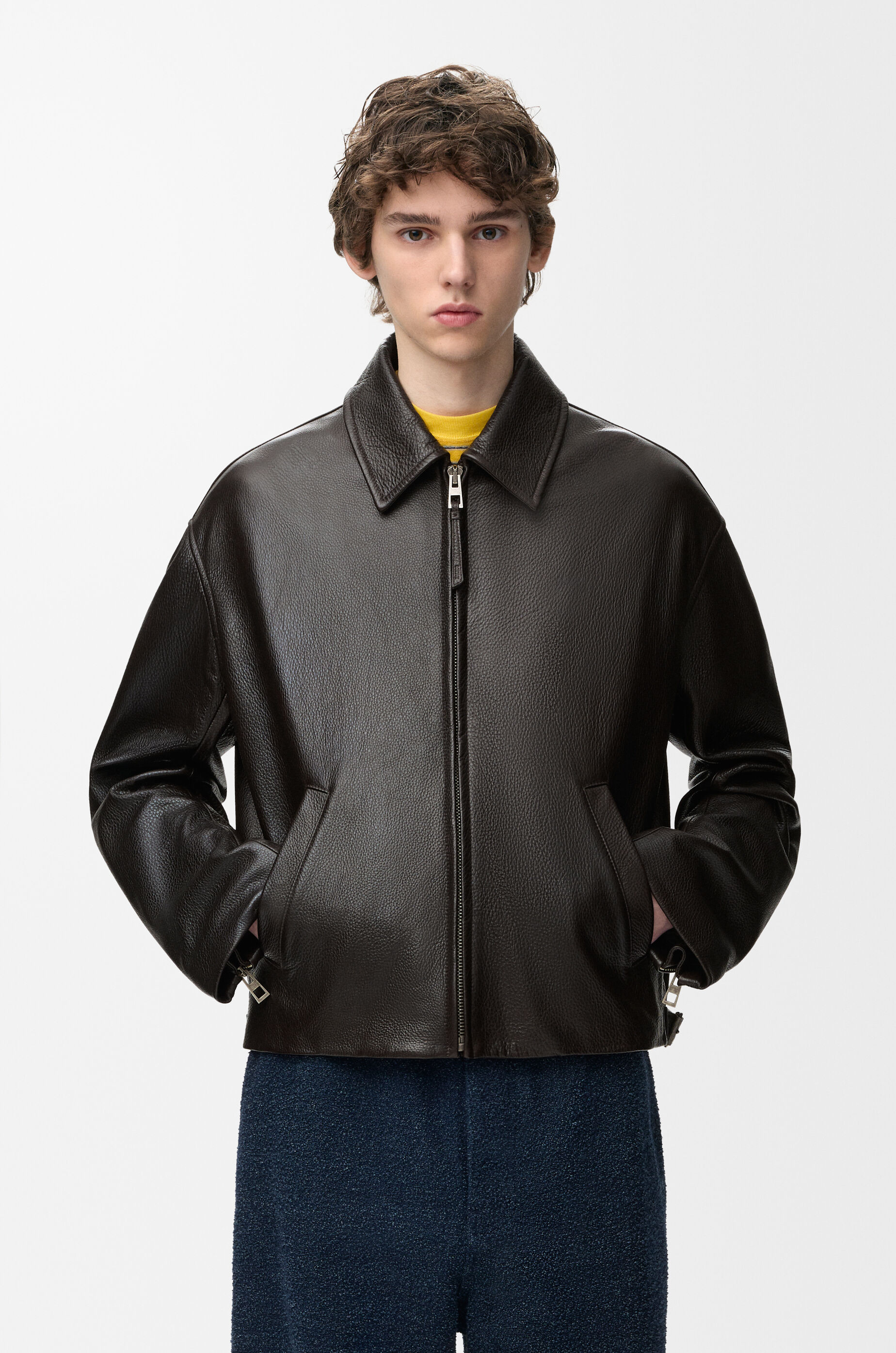 限定値下げ。希少⚫︎美品上品質⚫︎ロエベブルゾンジャケット⚫︎XL ジップアップ ジャケット（ディア） ブラウン - ロエベ 日本 公式サイト