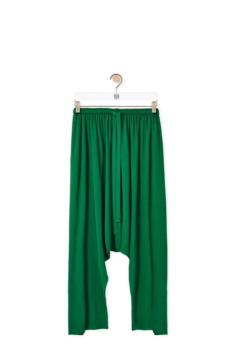 LOEWE Pantalones globo en punto de crepé de viscosa Verde Bosque pdp_rd