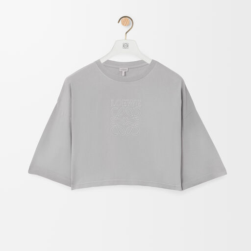 クロップド Tシャツ（コットン） グレー - LOEWE