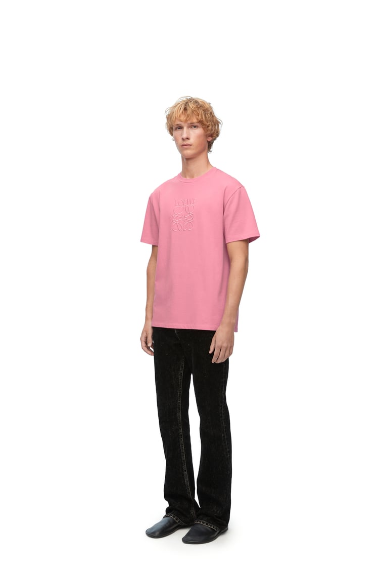 LOEWE Camiseta de corte regular en algodón Rosa