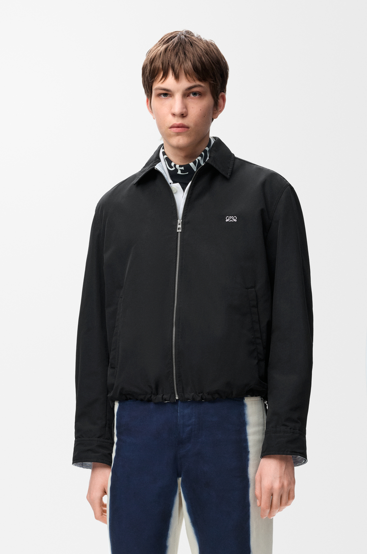 LOEWE Zip-up jacket in technical cotton Black
