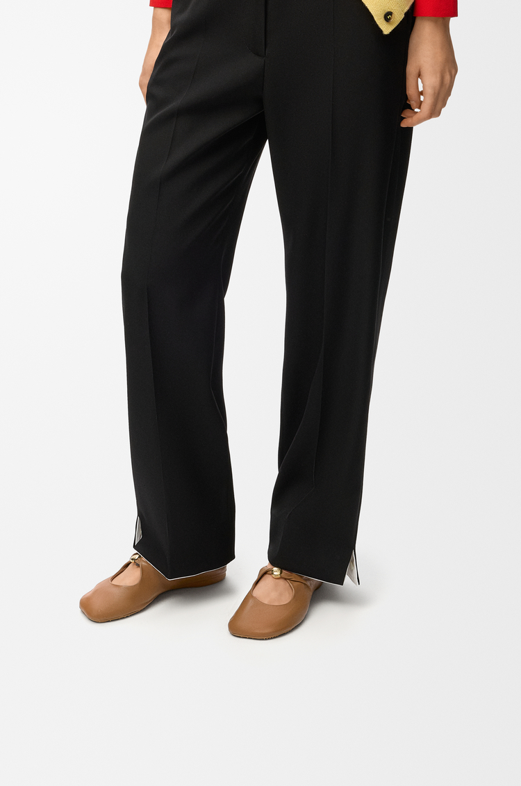 LOEWE Pebble Soft ballerina in nappa lambskin Oak