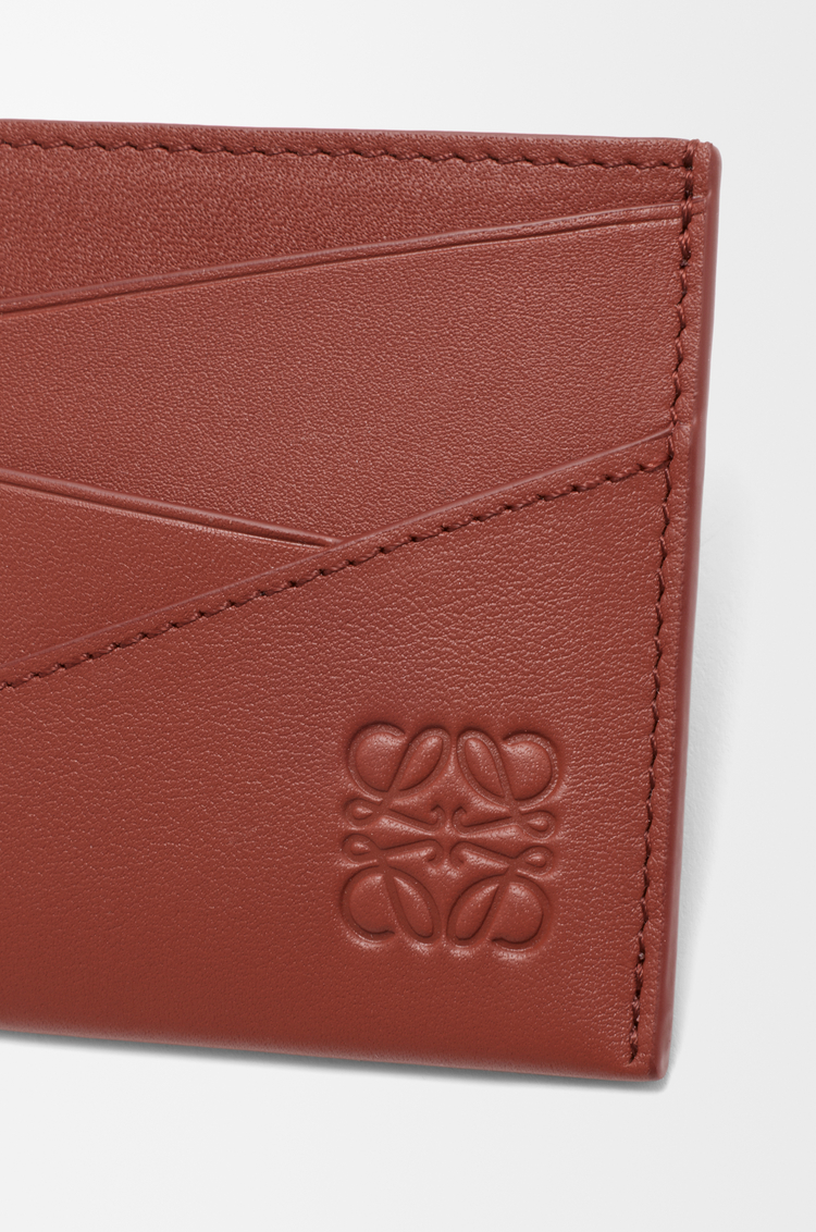 LOEWE Porte-cartes simple Puzzle en cuir de veau classique Tomette