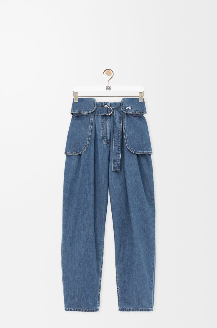 LOEWE Cargo jeans in denim Light Blue