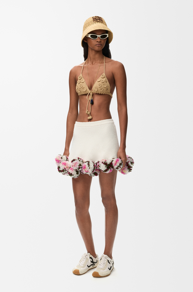 LOEWE 棉质混纺半身裙 白色/多色