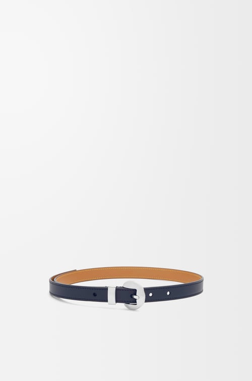 LOEWE Cinturón Pebble en piel de ternera Azul Marino Oscuro/Paladio plp_rd