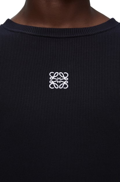 LOEWE Camiseta de manga larga de corte oversize en algodón Negro plp_rd
