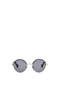 LOEWE Small round sunglasses in metal Solid Smoke Grey