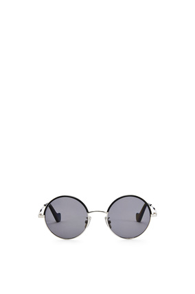 LOEWE Small round sunglasses in metal Solid Smoke Grey plp_rd