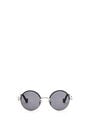 LOEWE Small round sunglasses in metal Solid Smoke Grey
