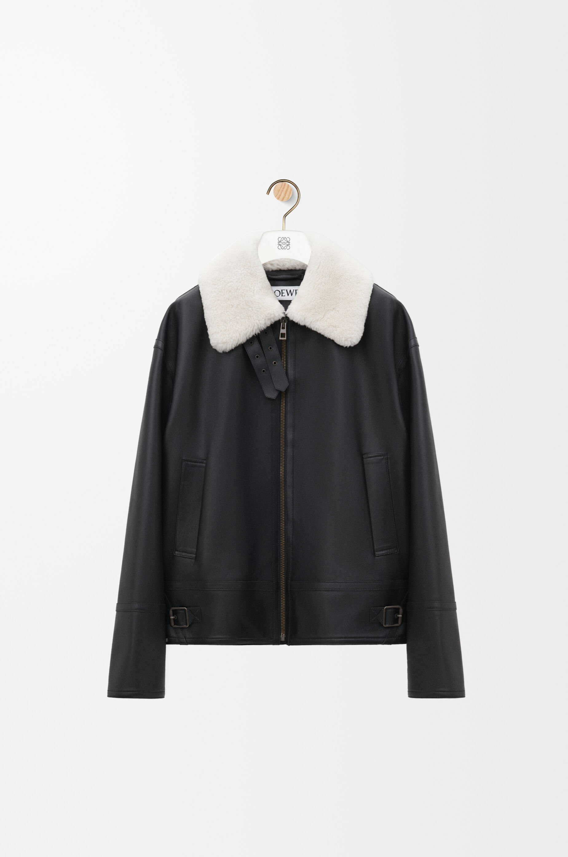中古・古着通販】LOEWE (ロエベ) レザージャケット ブラック
