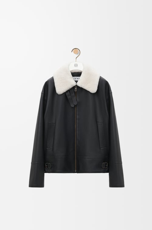 LOEWE Aviator jacket in shearling Black