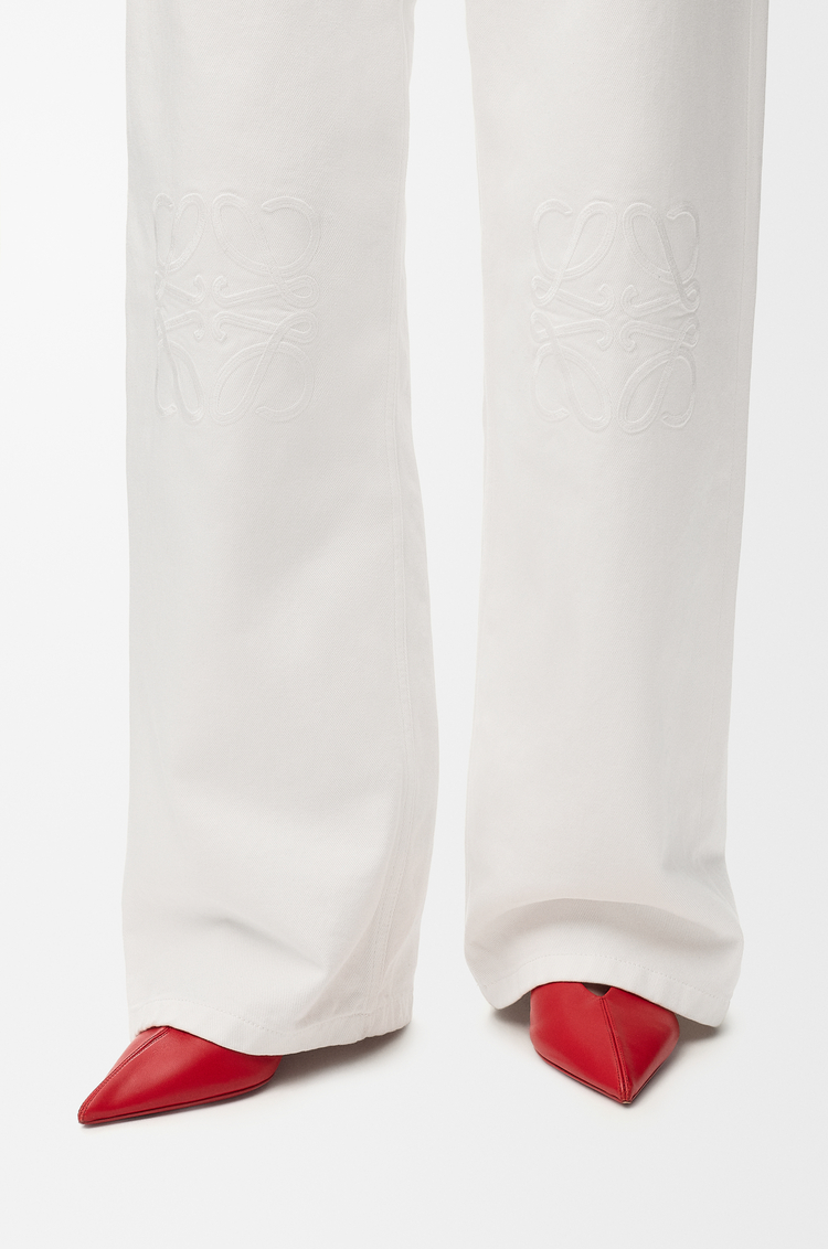 LOEWE Anagram baggy jeans in denim White