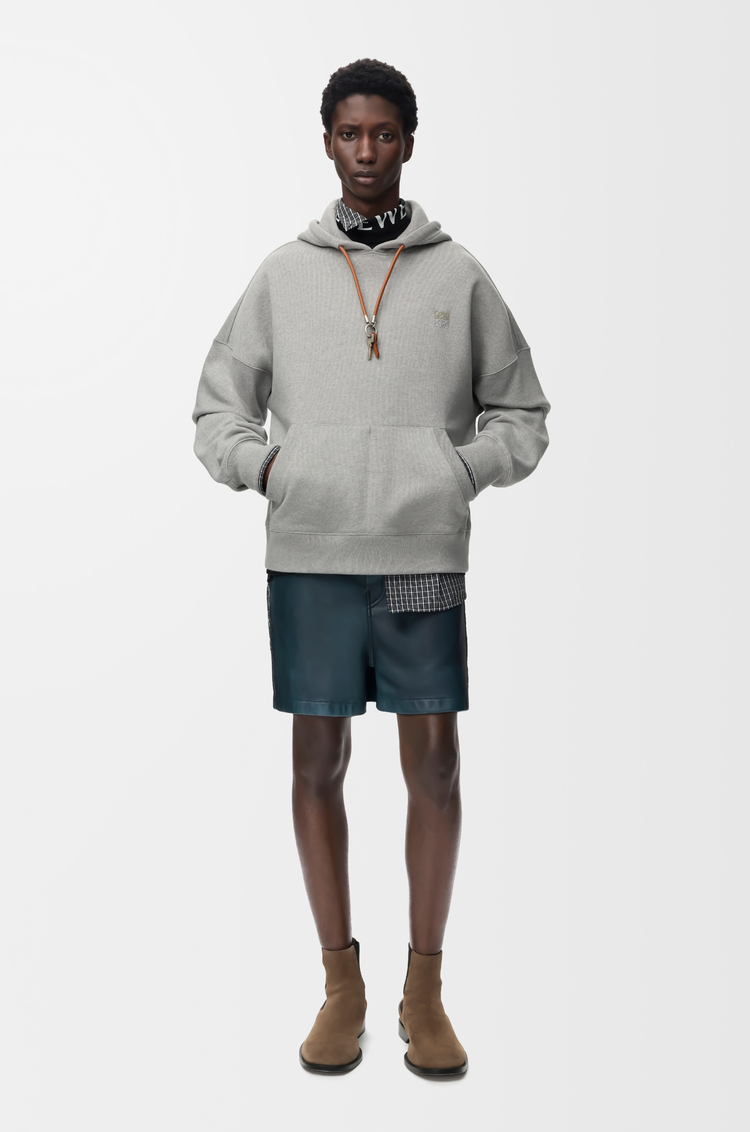 LOEWE Hoodie in cotton Grey Melange