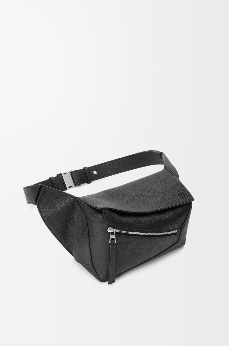 LOEWE Riñonera Puzzle pequeña en piel de ternera Negro