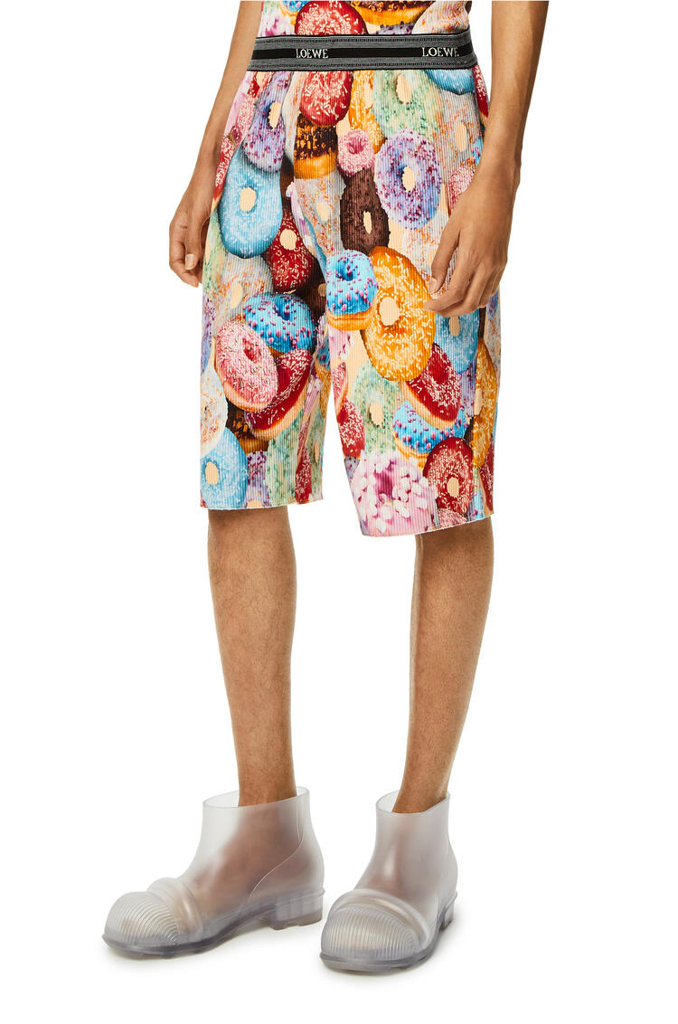 LOEWE Doughnuts ribbed shorts in cotton Multicolor