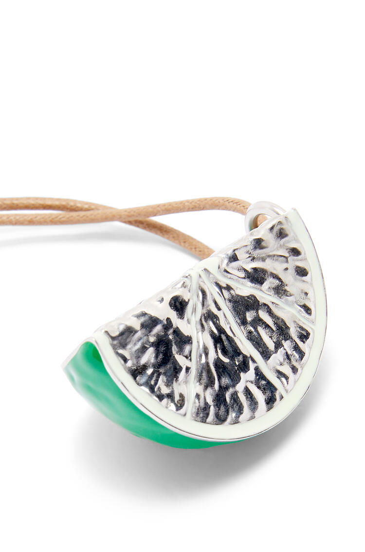 LOEWE Lime necklace in sterling silver and enamel Silver pdp_rd
