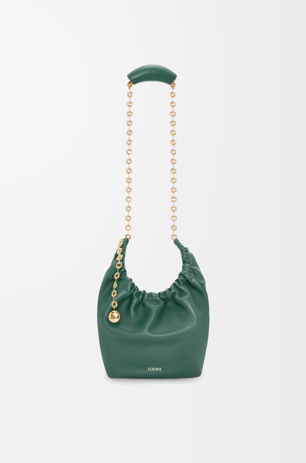 LOEWE Bolso Squeeze pequeño en piel napa de cordero Vetiver