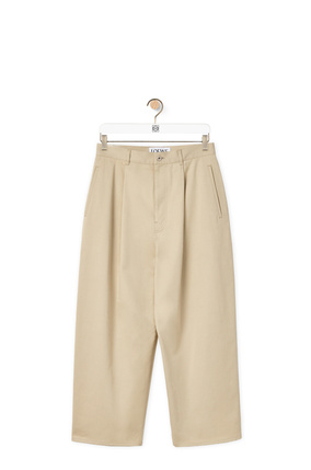LOEWE Pantalones de algodón con raya sencilla Gris Piedra
